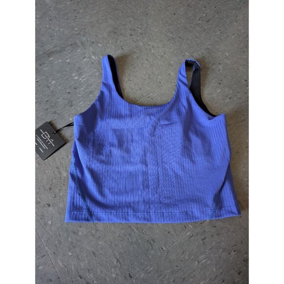 DYI Ribbed Performance Shelf Tank Blue Medium - Picture 3 of 5